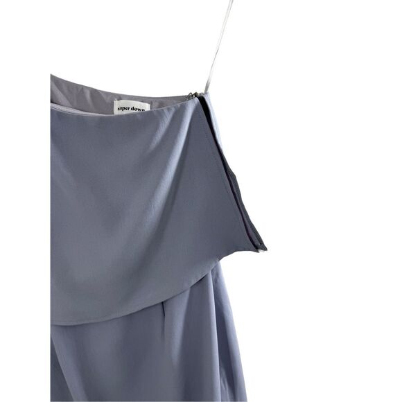 NWT Superdown Jenna One Shoulder Blue Mini Dress Size S Slit Party Cocktail - Picture 10 of 16